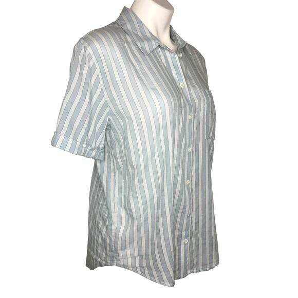 Treasure & Bond Blue and White Stripe Shirt - Size Small - Picture 5 of 10